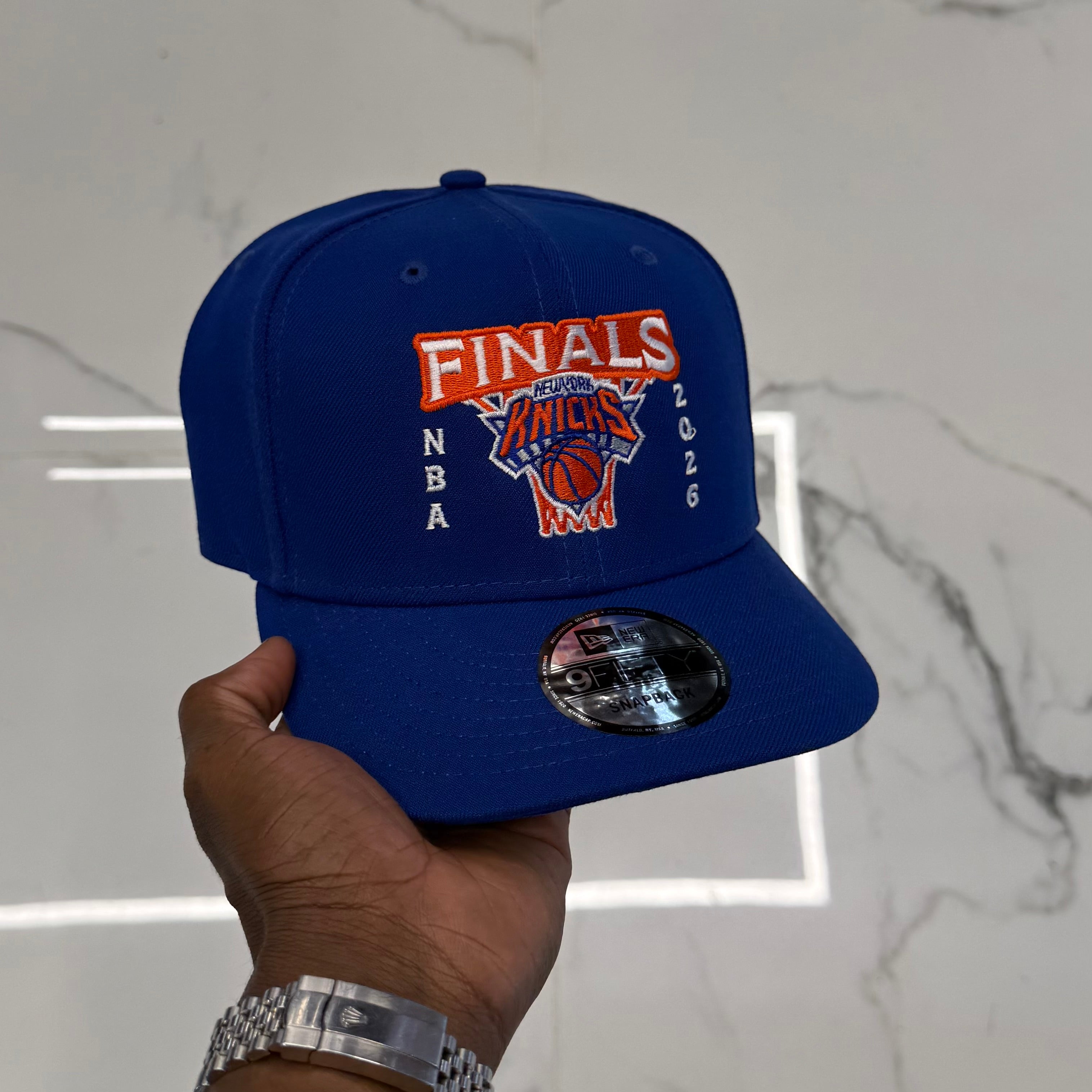 New York Knicks NBA 2026 Finals Net Royal 950 Classic Snap Back
